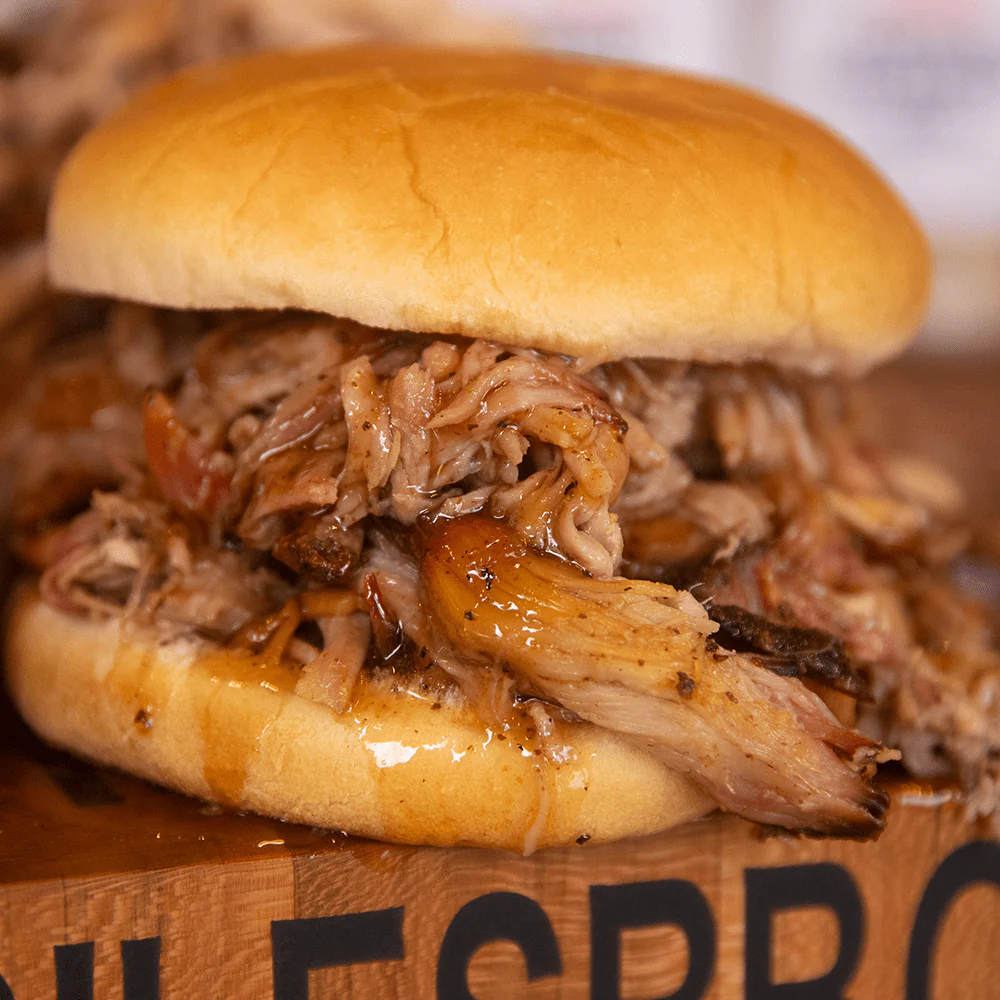 Texas Style Pulled Pork Sandwich on the Outlaw Patio Smoker