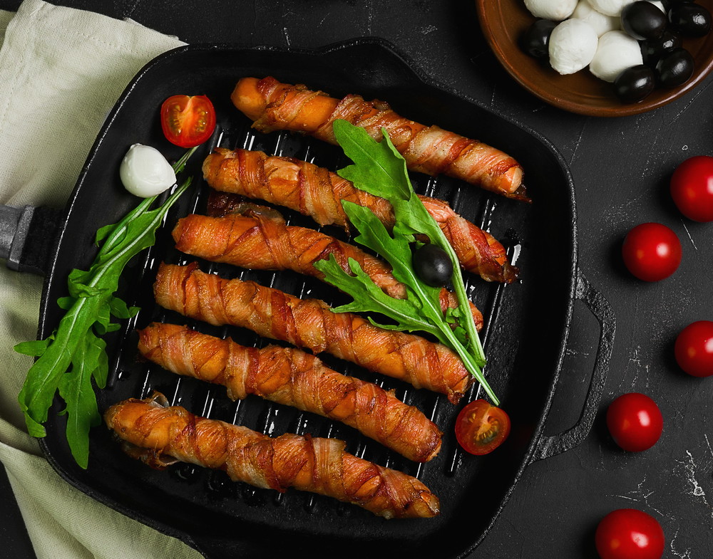 Hot Dogs Wrapped In Bacon
