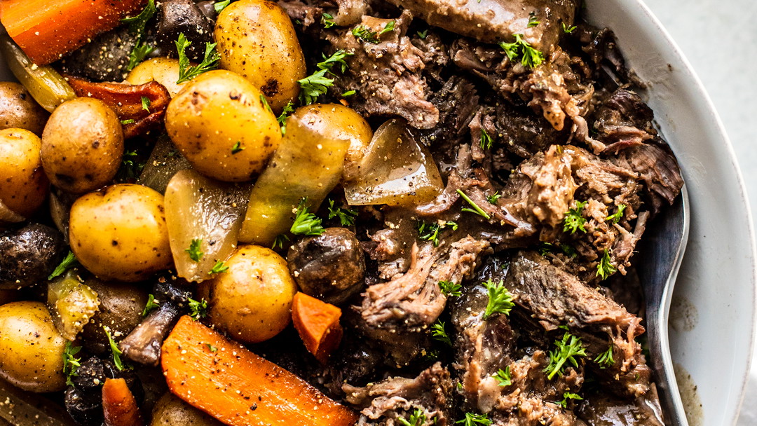 Slow Cooker Garlic Herb Pot Roast