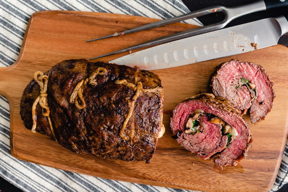 Goat Cheese-stuffed Bavette Steak