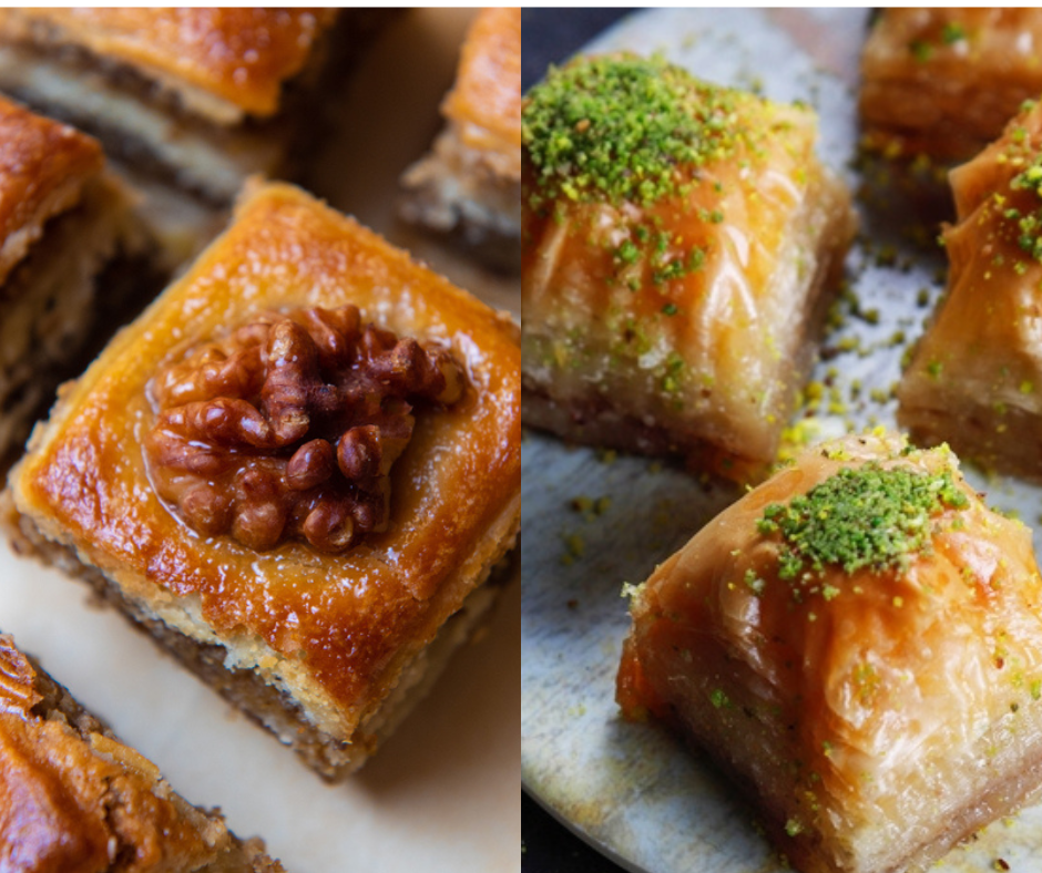 Walnut Baklava Bites Pistachio Baklava Bites