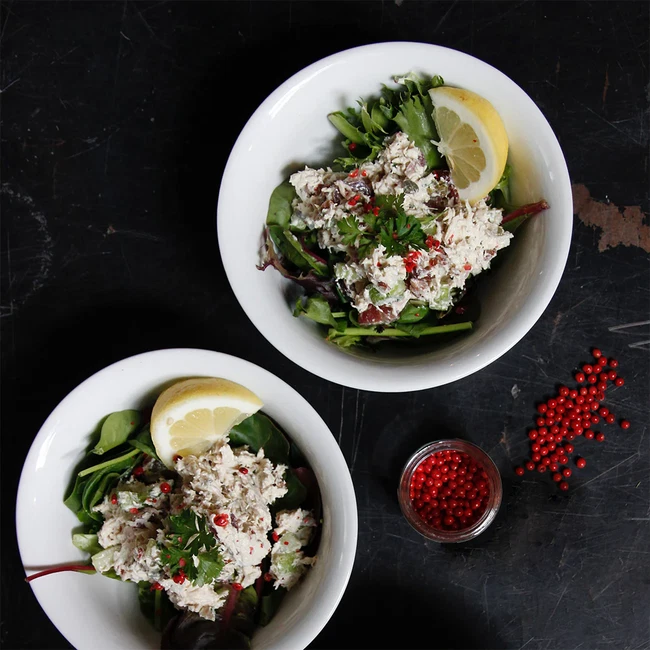 Image of Baies Roses & Caper Chicken Salad with Yogurt Dressing
