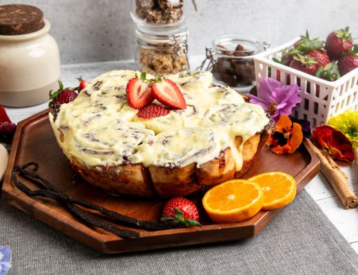 Image of Strawberry and Pixie Tangerine Cinnamon Rolls