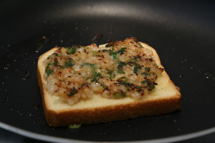 Image of After 2 or 3 minutes, put a pat of butter on the top of the bred while it’s on the pan and then flip it with a spatula. You should have a nice brown crust and you are going to...