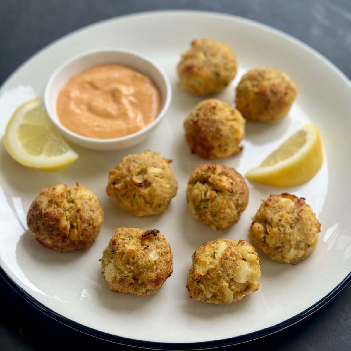 Easy Cod Fritters with Sriracha Mayo