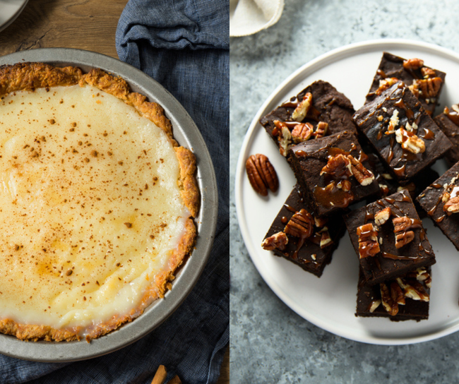 Coconut-custard Pie And Pecan Brownies