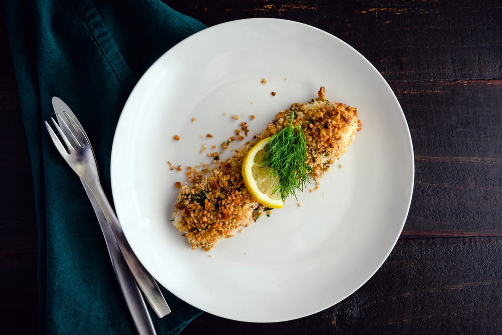 Dukkah-crusted Halibut