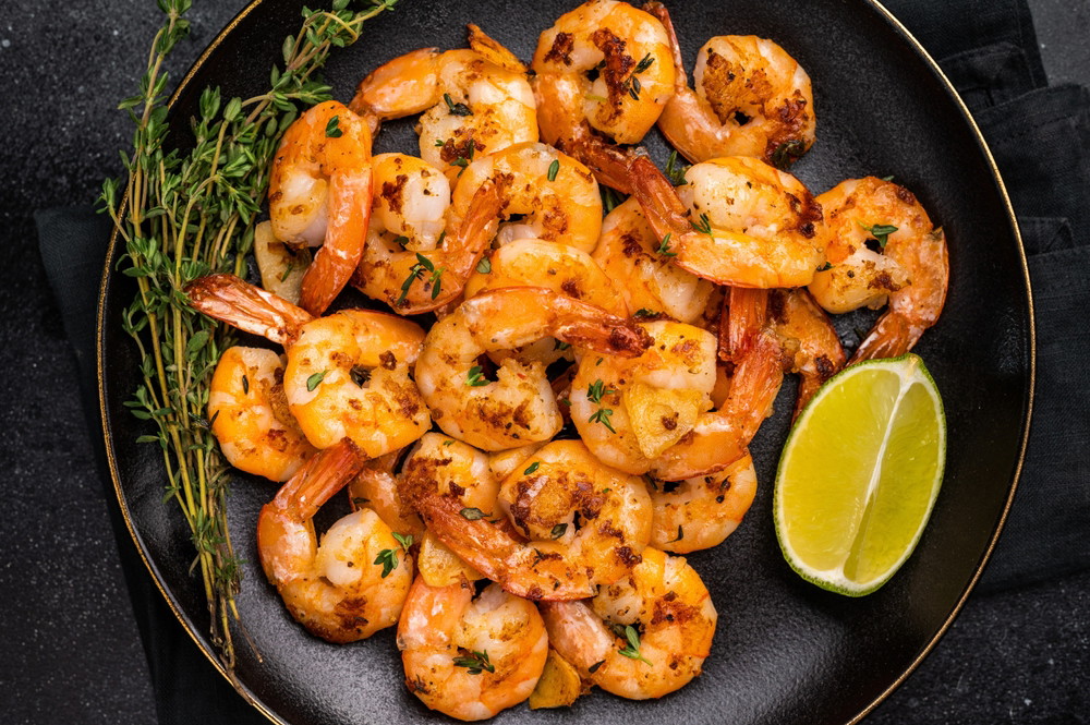 Nutty Prawns With Amaretto Glaze
