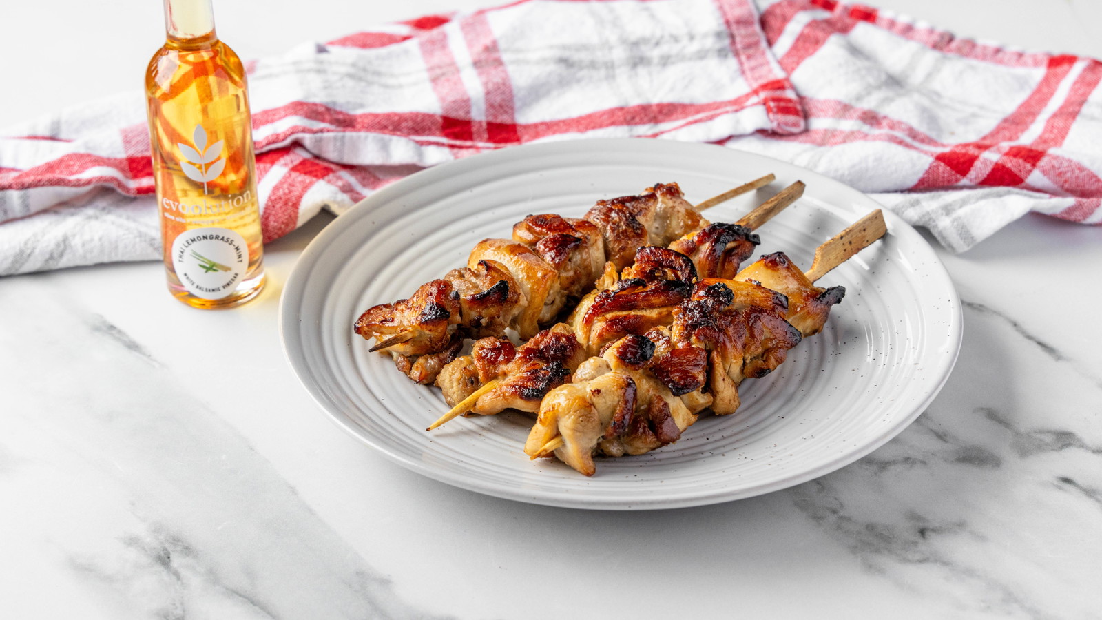 Image of Chicken Skewers with Thai Lemongrass Mint Balsamic