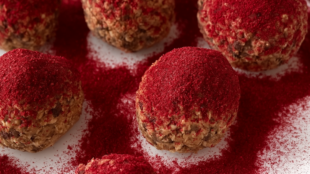 Image of Beet Dusted Valentines Protein Balls