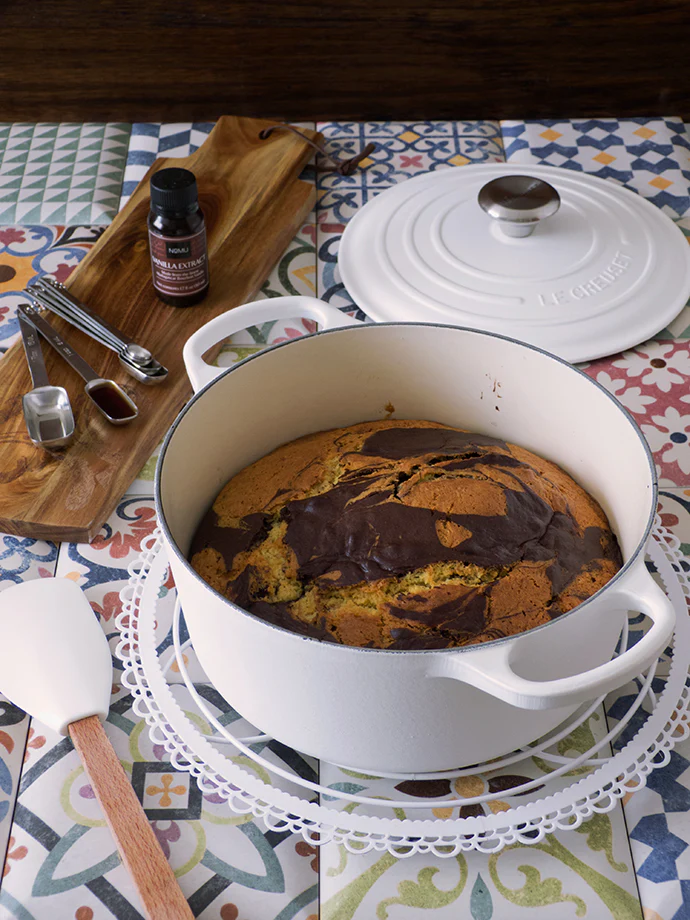 Cake marbré en cocotte