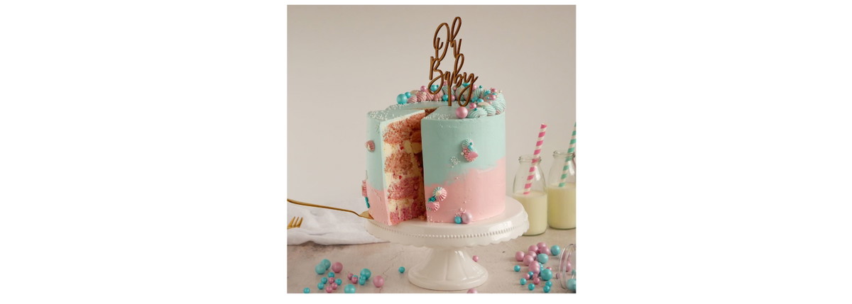 Gender Reveal Cake - Raffaello-Erdbeer-Torte