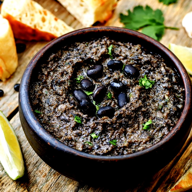 Image of smoky black bean hummus