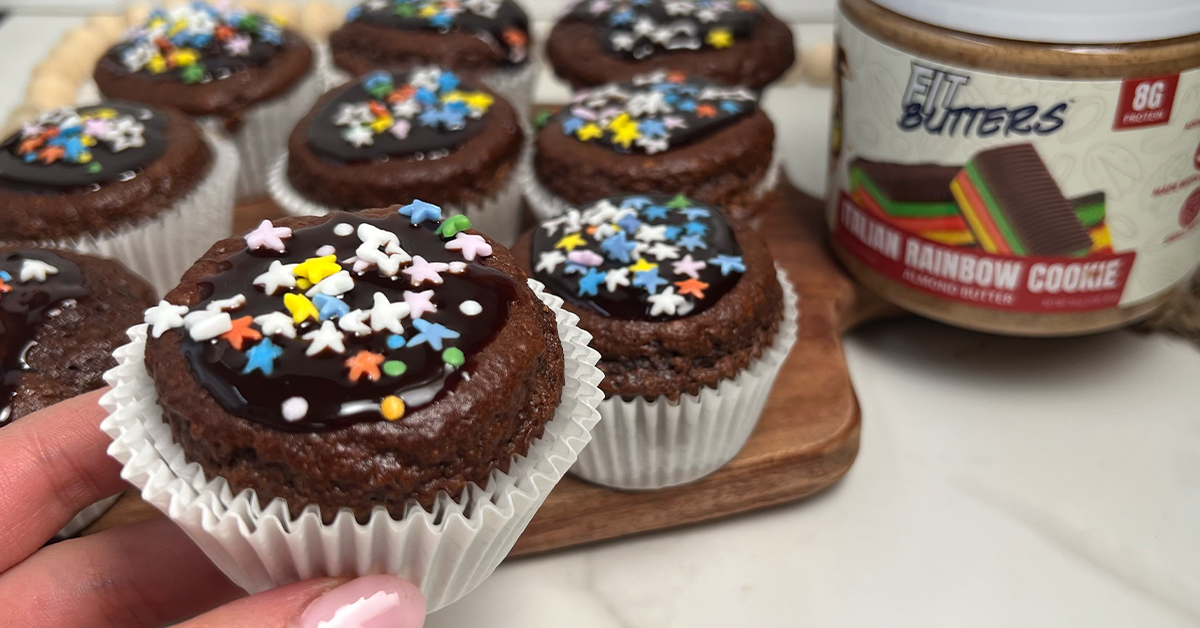 Fit Butters Italian Rainbow Better For You Cupcakes