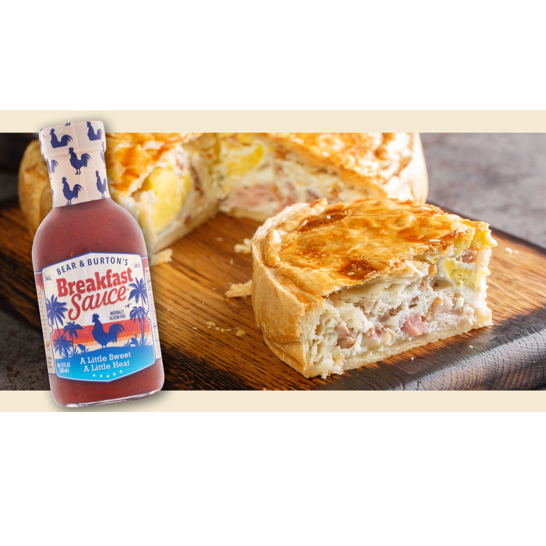 Bear & Burton's Breakfast Sauce Savory Bacon & Egg Pie
