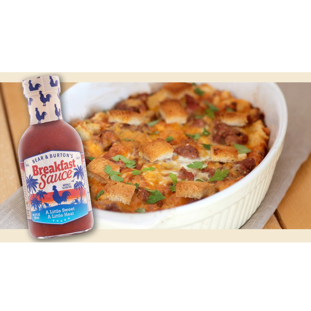 Bear & Burton's Breakfast Sauce Easter Egg Strata