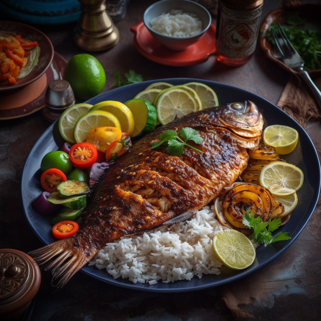 Kuwaiti Tamarind Baked Fish - Samak Bil Tamir Hindy