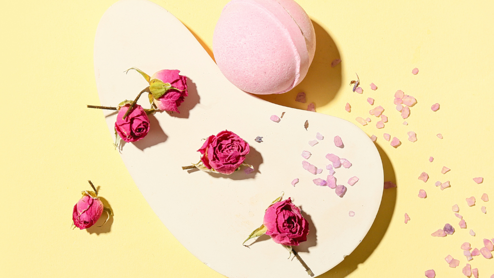 Image of Rose & Shea Calming Bath Bomb Recipe for Self-Care