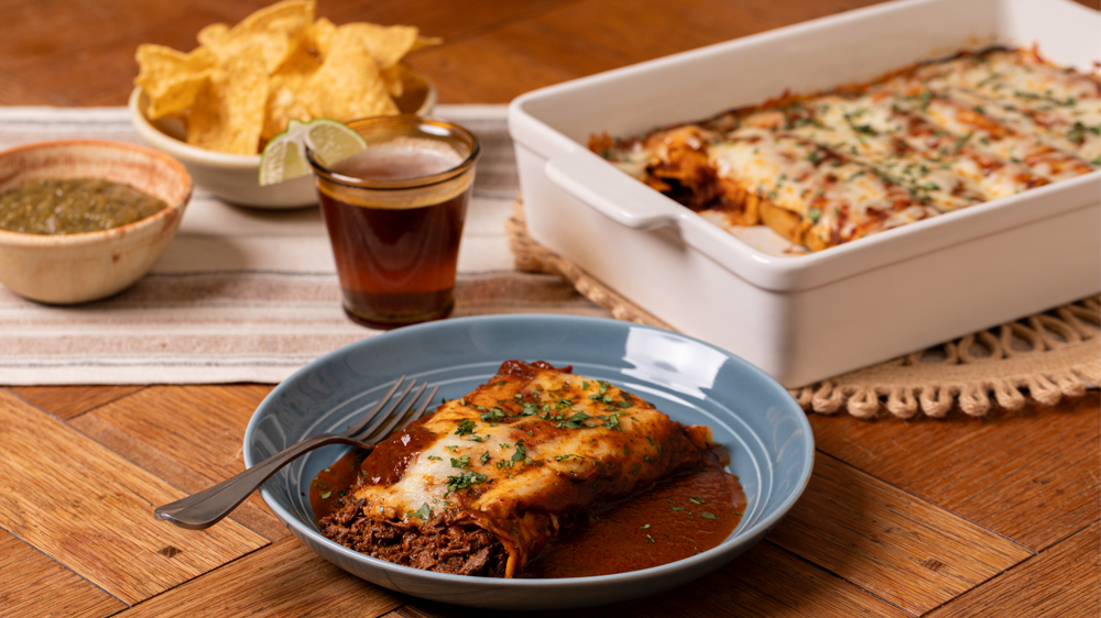Wagyu Beef Birria Enchiladas