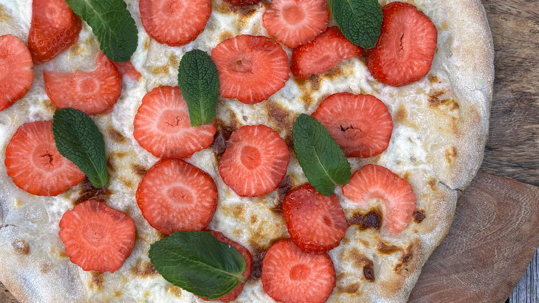 De Pizza Club - Dessert Pizza Mascarpone Aardbei