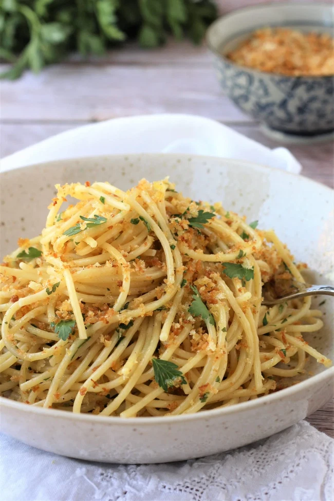 Image of Sicilian Pasta with Anchovies and Breadcrumbs
