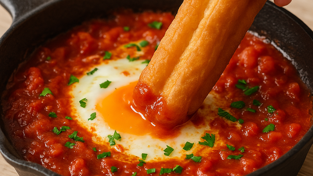 Image of You Tiao with Shakshuka