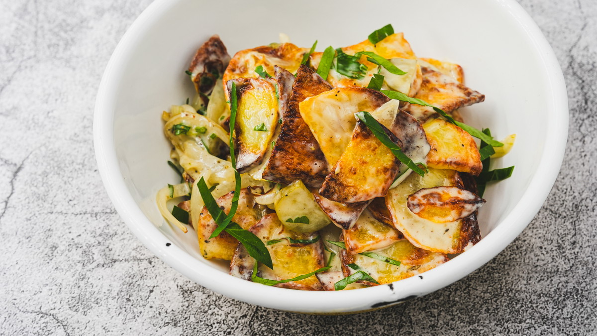 Kartoffelsalat vom Blech à la Rainer Sass