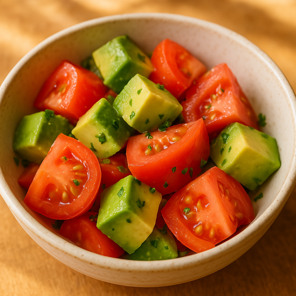 Momma's Avocado and Tomato Salad with Lime Cilantro Dressing