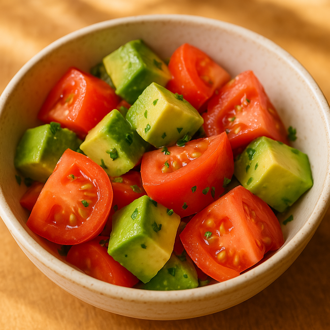 Image of Momma's Avocado and Tomato Salad with Lime Cilantro Dressing