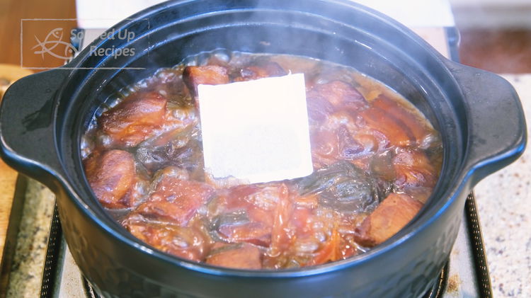 Image of Five minutes before the pork is done, add two tea...