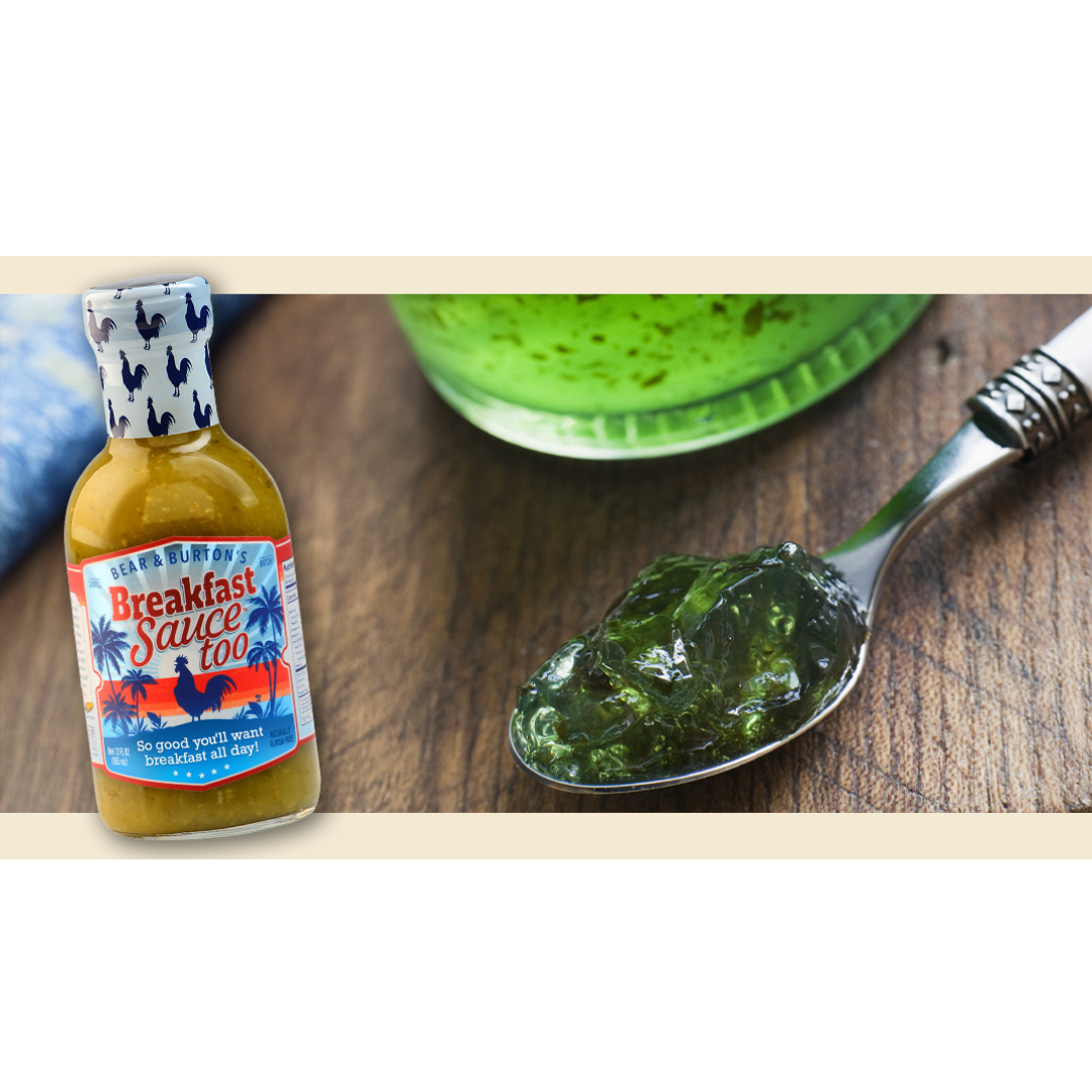 Bear & Burton's Breakfast Sauce Too Mint Verde Glaze for Easter Lamb