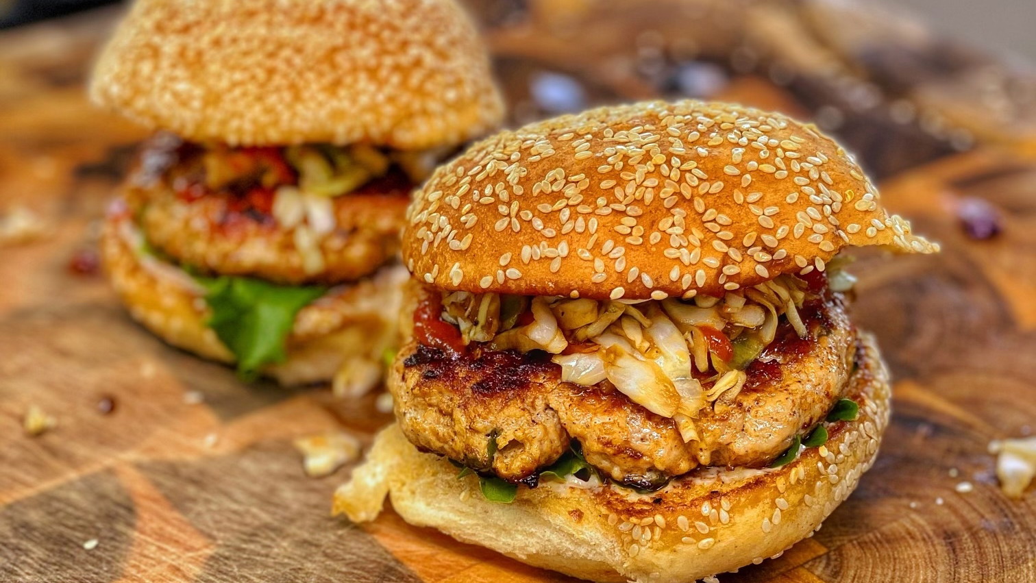 Image of Ginger Sesame Pork Burger