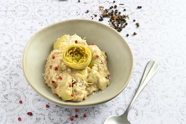 Image of Risotto mit Artischocken und feinstem Zitronen Pfeffer