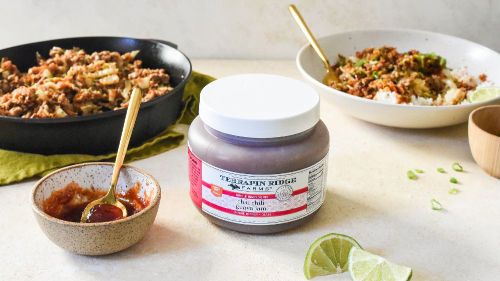 Image of Thai Chile Guava Jam Egg Roll Bowl