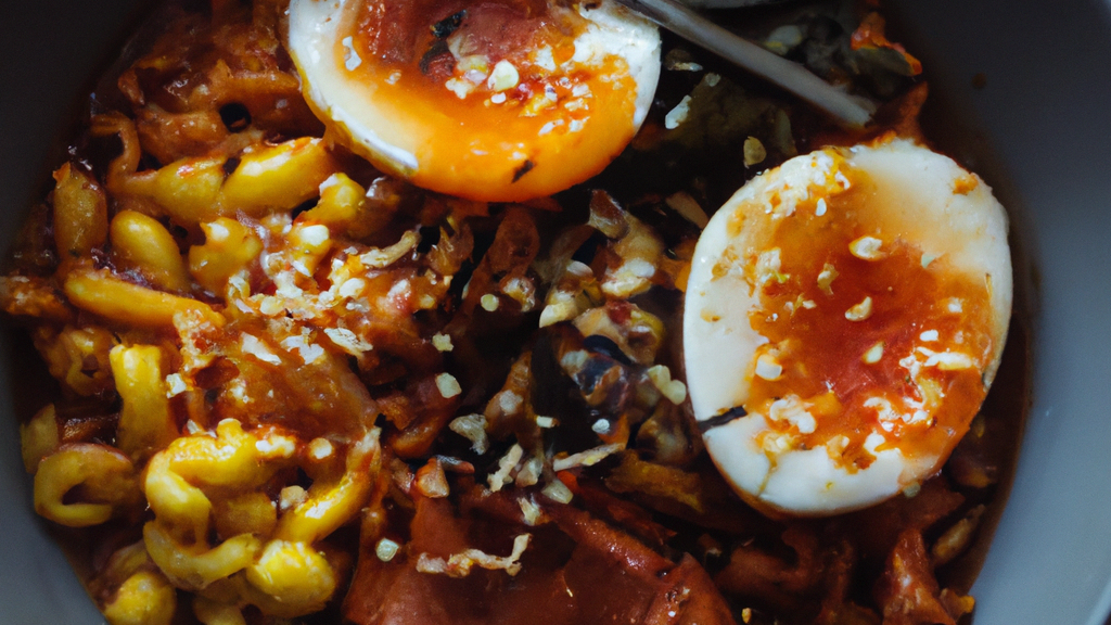 Korean Style Ramen (라면) – Instantnudeln mit Ei & Kimchi image