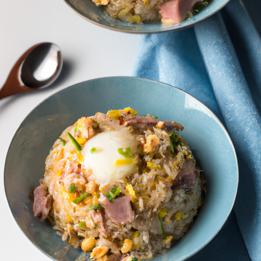 Xôi Mặn – Klebreis mit Schweinefleisch und Ei
