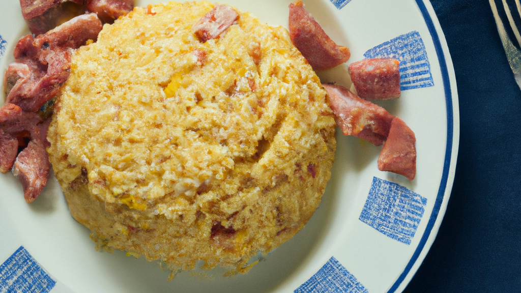 Cơm Tấm Bì Chả – Gebrochener Reis mit Schweinehaut und Omelett image