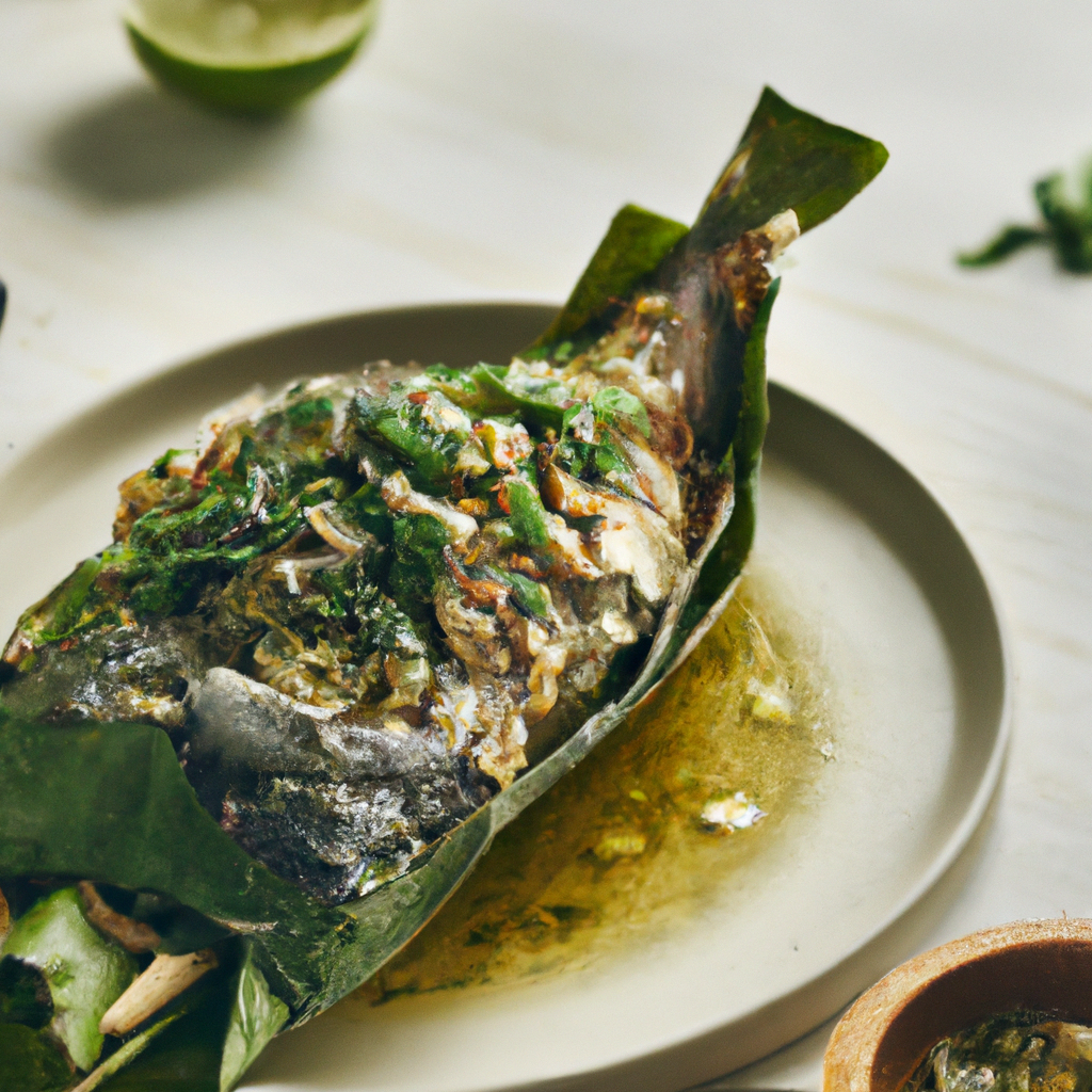 Cá Nướng Trui – Gegrillter Fisch im Bananenblatt
