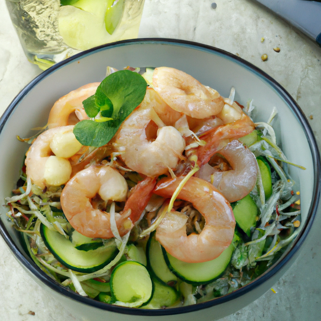 Gỏi Dưa Leo – Gurkensalat mit Garnelen