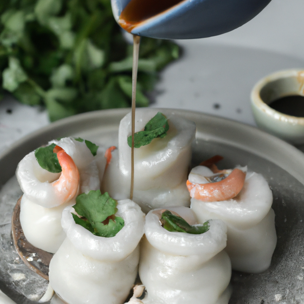 Bánh Bột Lọc – Gedämpfte Maniok-Dumplings mit Garnelen