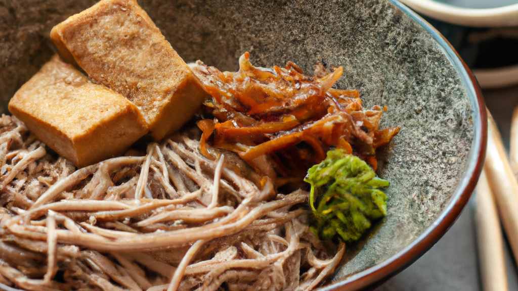 Kitsune Soba (きつねそば) – Soba-Nudeln mit frittiertem Tofu image