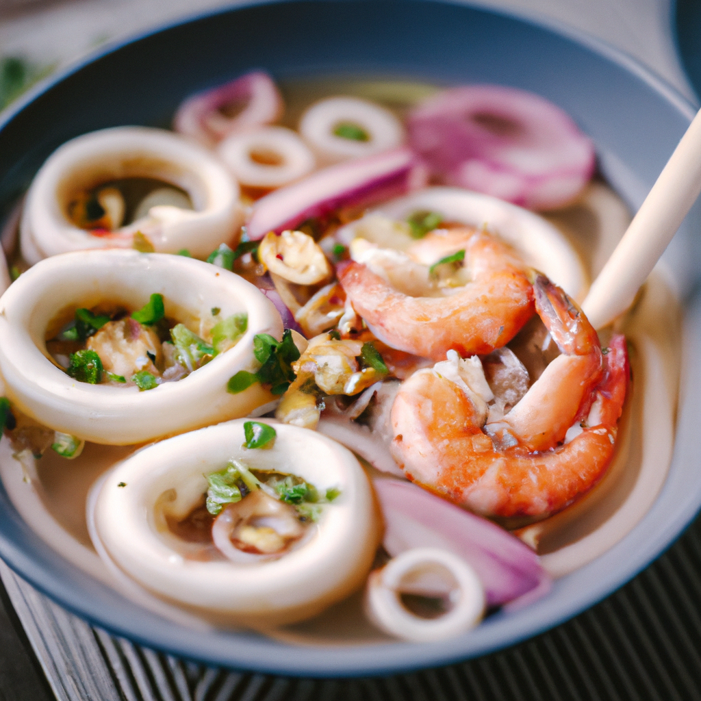 Champon (ちゃんぽん) – Nudelsuppe mit Meeresfrüchten