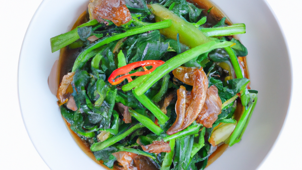 Pad Pak Bung Fai Daeng (ผัดผักบุ้งไฟแดง) – Gebratener Wasserspinat image