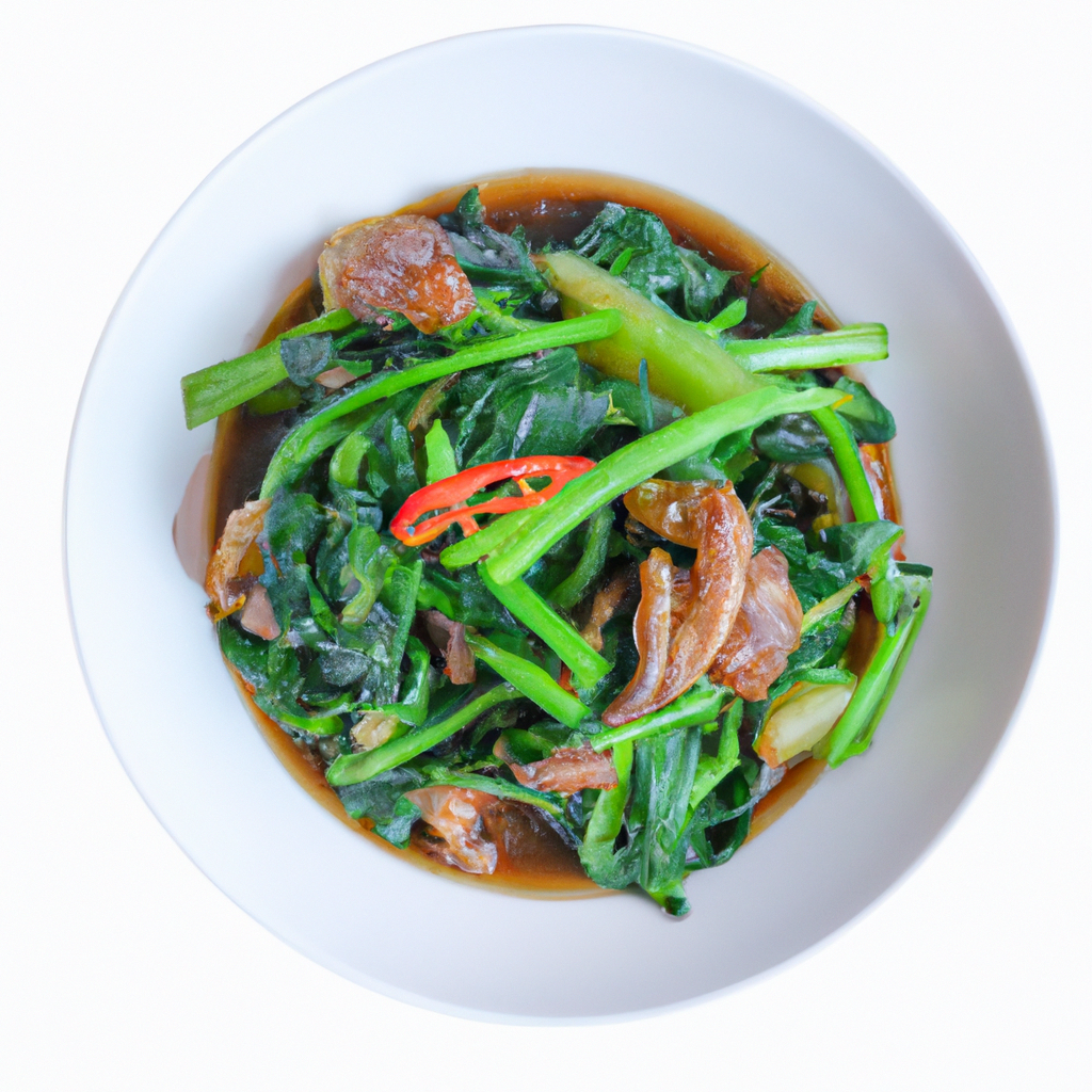 Pad Pak Bung Fai Daeng (ผัดผักบุ้งไฟแดง) – Gebratener Wasserspinat