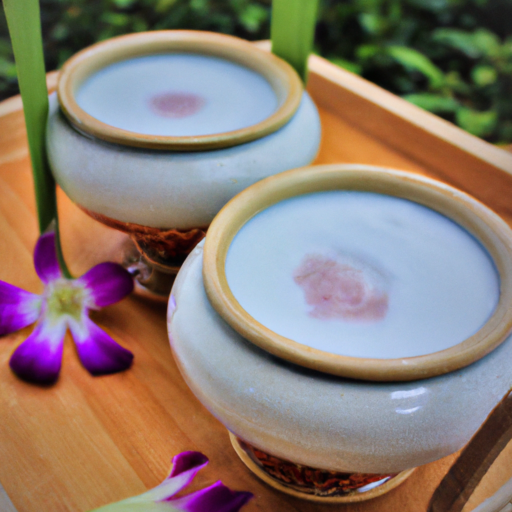 Kanom Tuay (ขนมถ้วย) – Kokoscreme-Dessert in kleinen Schälchen