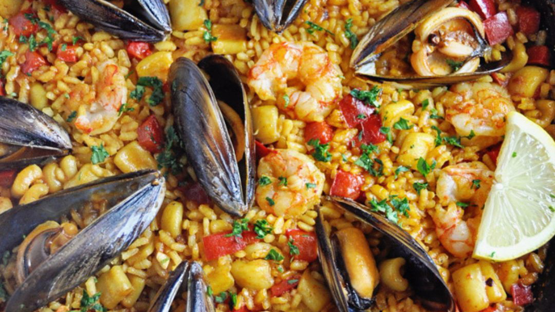 Classic Seafood Paella with Perfect Socarrat
