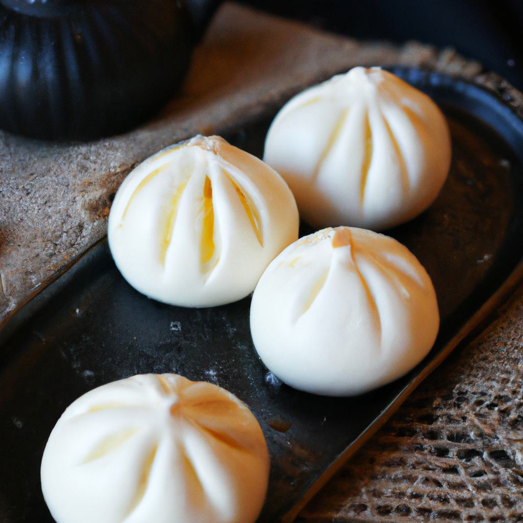 Nai Huang Bao (奶黄包) – Gedämpfte Brötchen mit Puddingfüllung