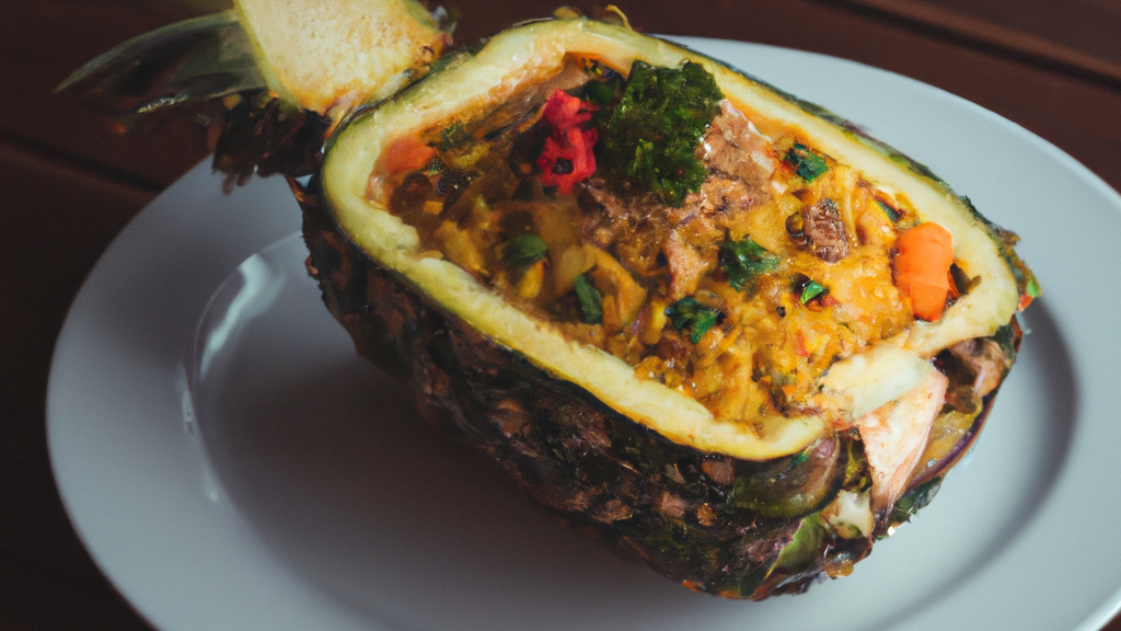 Khao Pad Sapparod (ข้าวผัดสับปะรด) – Gebratener Reis mit Ananas image