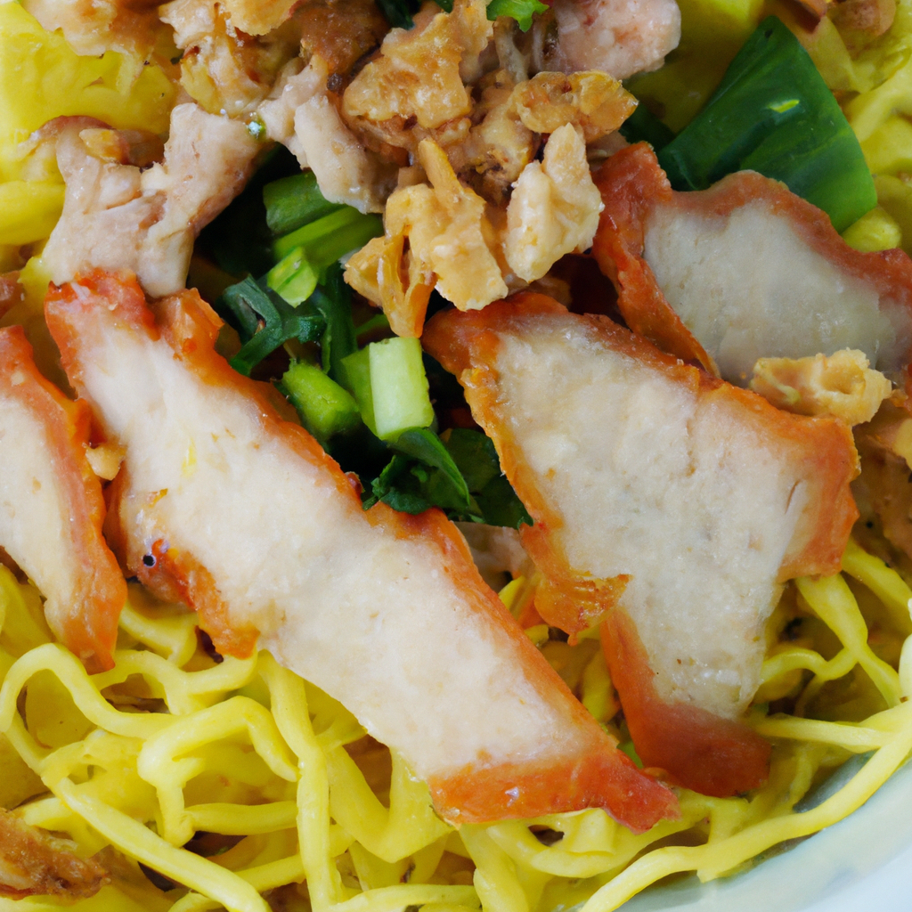 Ba Mee Haeng (บะหมี่แห้ง) – Trockene Eiernudeln mit Schweinefleisch