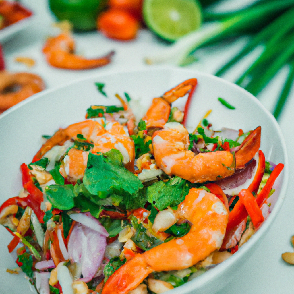 Yum Woon Sen (ยำวุ้นเส้น) – Glasnudelsalat mit Garnelen